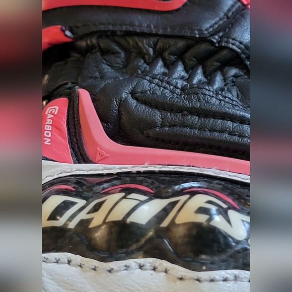 Dainese Carbon D1 Long Lady Gloves Black / White / Pink - Picture 3 of 9